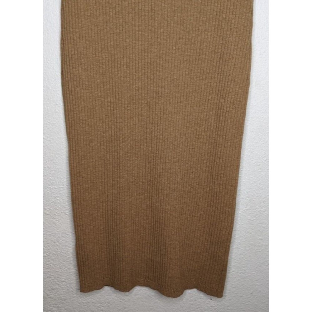 BANANA REPUBLIC Beige Ribbed Camisole Strappy Sleeve Fitted Dress Small  $129 - Picture 8 of 10